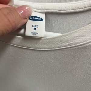 Women’s white loose fit, soft tee shirt